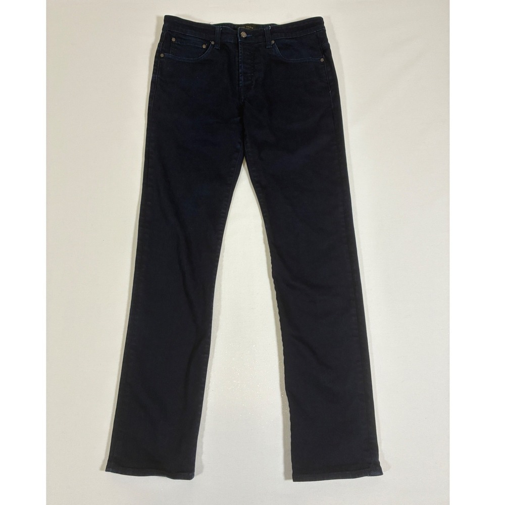 Ted Baker Stover Mens 32R Dark Wash Straight Leg Jeans Button Fly TS5M